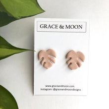 Load image into Gallery viewer, Monstera Studs - Grace &amp; Moon
