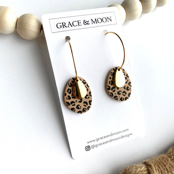 Maddy Hoops (Leopard Print)