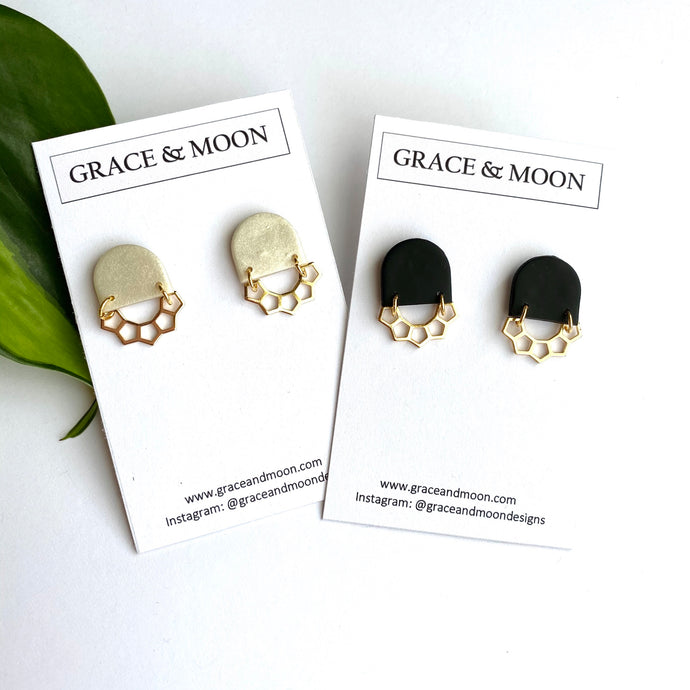 Honeycomb Studs - Grace & Moon
