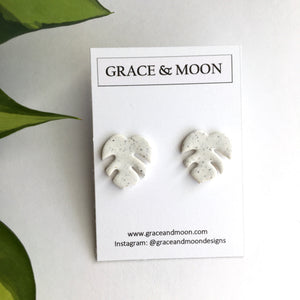 Monstera Studs - Grace & Moon