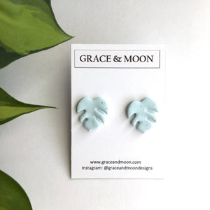 Monstera Studs - Grace & Moon