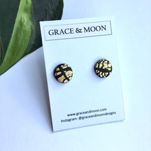 Load image into Gallery viewer, Medium Gold Leaf Studs - Grace &amp; Moon
