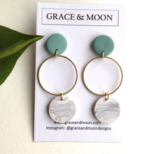 Load image into Gallery viewer, Sophie (Turquoise and Marbled White) - Grace &amp; Moon
