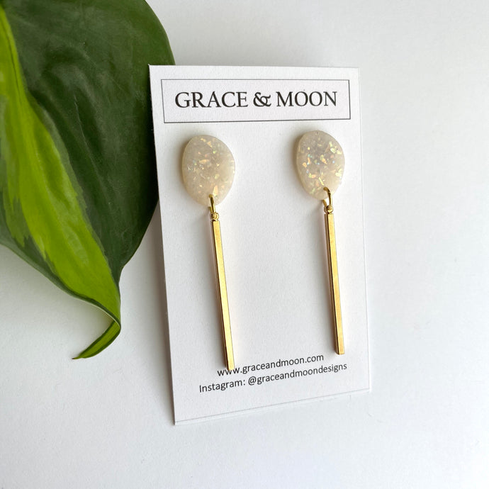 Opal Bar Drops - Grace & Moon