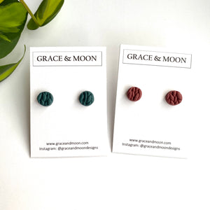 Knitted Studs - Grace & Moon